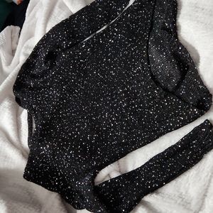 Beautiful black sparkly sweater size M
